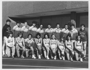 Suffolk University track team portrait, 1983