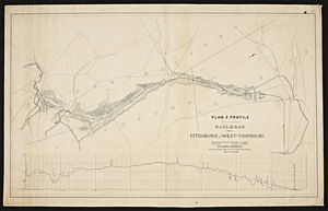 Plan and profile of a route for a railroad from Fitchburg to West Townsend.