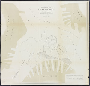 Hydrographic plan of Man of War Shoal, Boston upper harbor