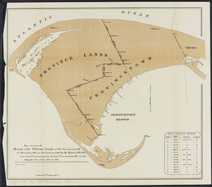 Map showing the bounds of the Province lands of the Commonwealth of Massachusetts