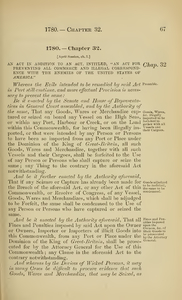 1780 Chap. 0032 An Act In Addition To An Act, Intitled, "An Act For Preventing All Commerce And Illegal Correspondence With The Enemies Of The United States Of America."