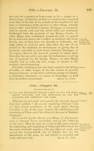1783 Chap. 0056 An Act For Repealing Certain Parts Of One Act Regulating Pilotage, And For Repealing An Act For Altering And Amending The Same.