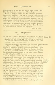 1785 Chap. 0063 An Act For Altering The Place Of Holding One Term Of The Court Of Common Pleas, And Court Of General Sessions Of The Peace, In The County Of Lincoln: And For Establishing An Additional Term Of The Said Courts, Within The Same County.