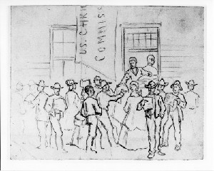 Scenes in Richmond: Distributing Religious Papers to the Followers of Jeff Davis (Capture of Richmond)