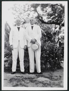 Fr. Louis J. Gallagher with Fr. Francis Dolan, President of Holy Cross, in Jamaica, 1937