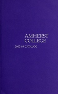 Amherst College Catalog 2002/2003