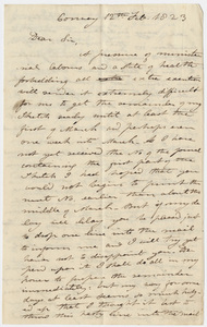 Edward Hitchcock letter to Benjamin Silliman, 1823 February 12