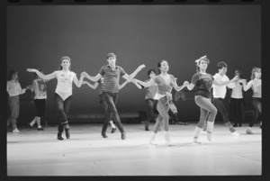 Photographs of a rehearsal for the Student/Faculty Dance Concert, 1986 April