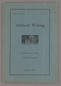 Amherst writing, 1922 March