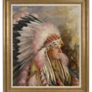 Calvin Coolidge as Chief Wamblee-Tanka of the tribe of Sioux Indians