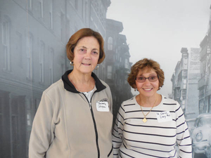 Beverly Levine and Carol Levy at the West End Mass. Memories Road Show