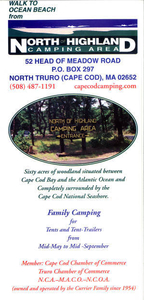North of Highland Camping Area brochure, the second-oldest campground (1954)