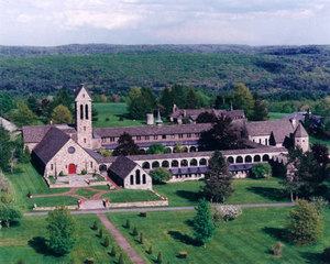 West side view of St. Joseph's Abbey