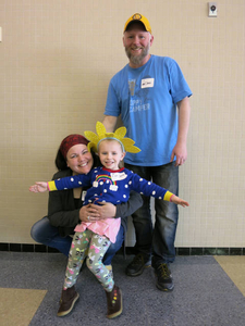 Shannon Carroll, Matt Johnsten, and Lilah Johnsten at the Amesbury Mass. Memories Road Show
