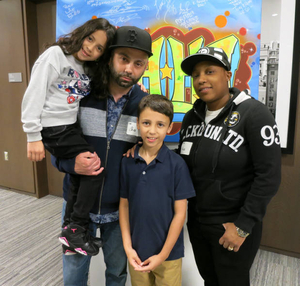 Chico and his family at the "Show 'Em Whatcha Got" Mass. Memories Road Show: The Hip-Hop Edition