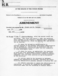 Amendment to S. 914 and H.R. 2063
