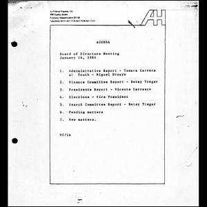 Meeting materials for January 14, 1981.
