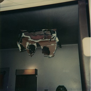 Damaged apartment ceiling.