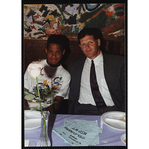 A man and a boy pose together at a Boys & Girls Club Awards Night