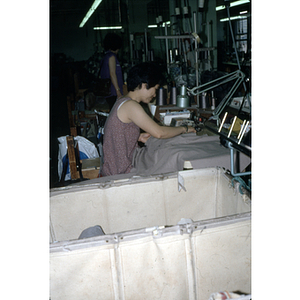 Garment worker in a factory