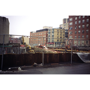 Construction site of the Jaharis Family Center for Biomedical and Nutrition Research at 150 Harrison Avenue in Boston