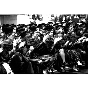 Graduates applaud at the 1993 School of Law commencement