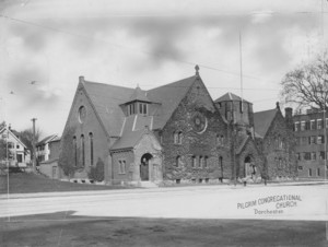 Exterior view of Pilgrim Congregational Church, Dorchester, Mass.