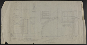 Inch Scale & F.S. Detail of Vaulted Ceiling of Hall, House of Mr. J.S. Ames, 3 Commonwealth Ave., Aug. 25, 1916