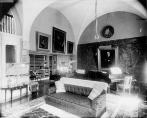 Interior view of sitting room, Arthur Little residence, 2 Raleigh Street, Boston, Mass., undated