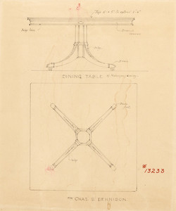 "Dining Table of Mahogany & Inlay"