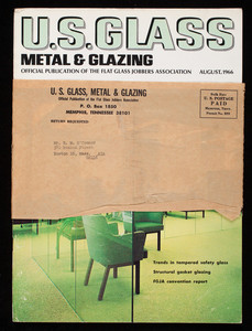 U.S. glass metal & glazing, volume 1, number 2, official publication of the Flat Glass Jobbers Association, U.S. Glass Publications, Inc., P.O. Box 1850, 512 Falls Building, Memphis, Tennessee