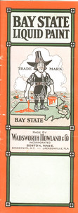 Sample card for Bay State Liquid Paint, manufactured by Wadsworth Howland & Co, Boston, Mass., undated