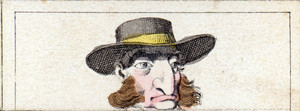Mix and match game cards: male head with sideburns
