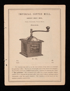 Imperial Coffee Mill, kitchenware, location unknown