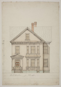 Front elevation of a two-and-a-half story dwelling for Weinaker, undated