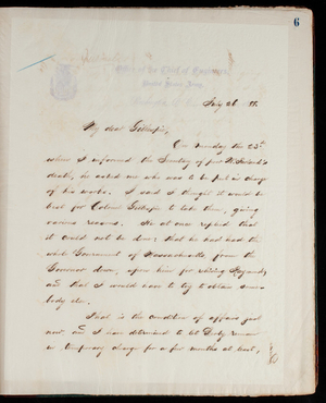 Thomas Lincoln Casey Letterbook (1888-1895), Thomas Lincoln Casey to Gillespie, July 26, 1888
