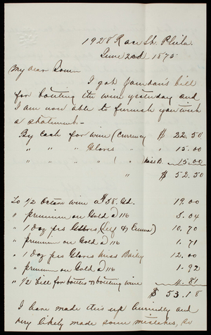 Admiral Silas Casey to Thomas Lincoln Casey, June 2, 1875