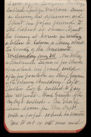 Thomas Lincoln Casey Notebook, November 1893-February 1894, 72, while I was up in Congress Mr. [illegible] called