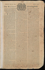 The Boston Evening-Post, 24 July 1769
