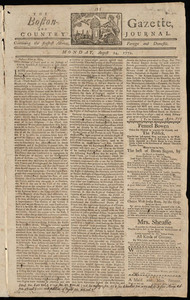 The Boston-Gazette, and Country Journal, 24 August 1772