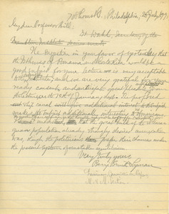 Letter from Benjamin Smith Lyman to Robert Thomas Hill