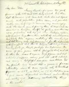 Letter from Benjamin Smith Lyman to Tokumatsu Nakajima