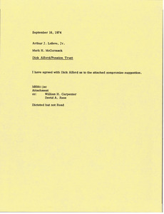 Memorandum from Mark H. McCormack to Arthur J. Lafave