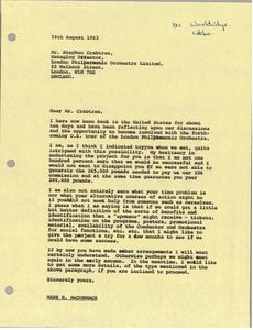 Letter from Mark H. McCormack to Stephen Crabtree