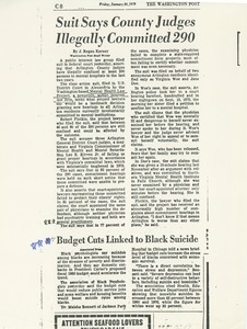 Clippings on illegal commitment and black suicide