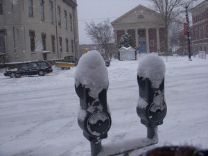 Main Street, Northampton, Mass., in heavy snow