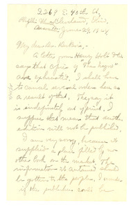 Letter from Kathryn M. Johnson to W. E. B. Du Bois