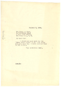 Letter from W. E. B. Du Bois to G. Schirmer, Inc.