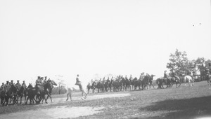 Officers on horseback on Athletic Field