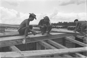 Construction of bunkers at Nhi Tan outpost; Gia Dinh Province.